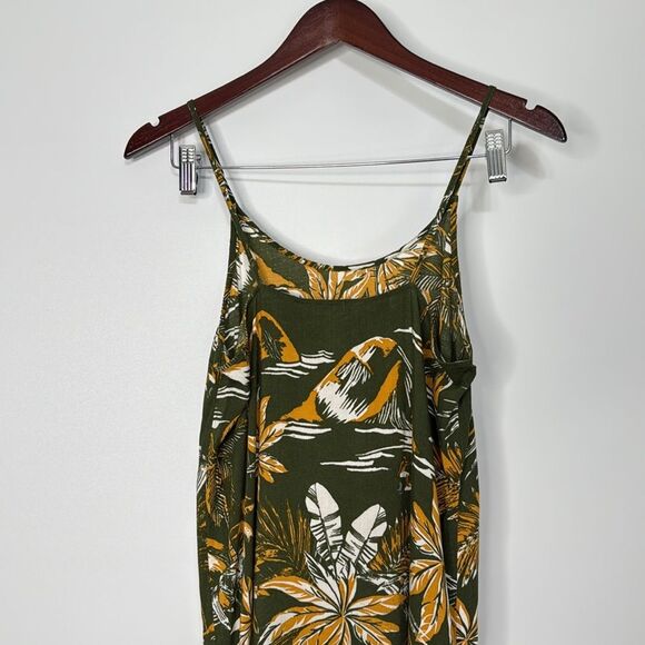 H&M Green and Yellow Tropical Print Dress Size 6 - Picture 5 of 7